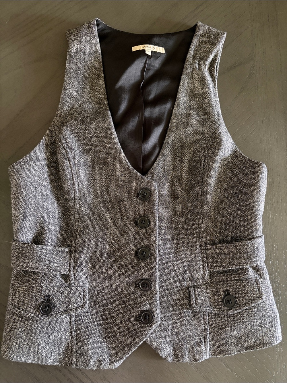 RW&CO. Gray Tailored Womens Vest